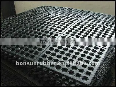 25mm thickness Interlocking O-ring Rubber mat