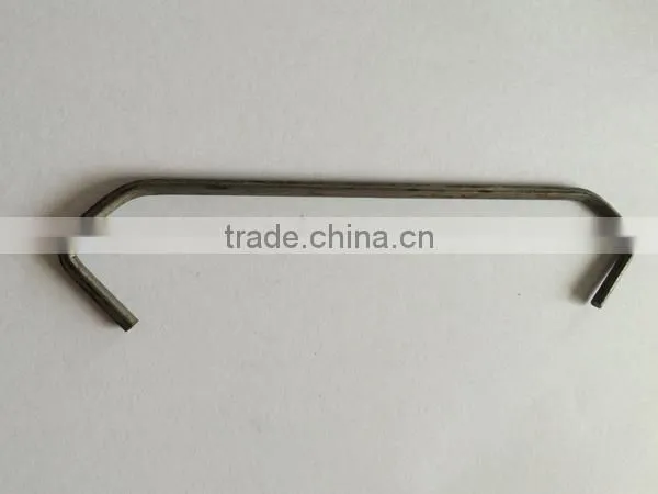 0.076"wire diameter length spring steel wire form 4" lengthV power coating hook