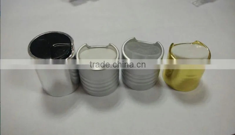 Plastic aluminium clip cover cap,golden coated 24/410