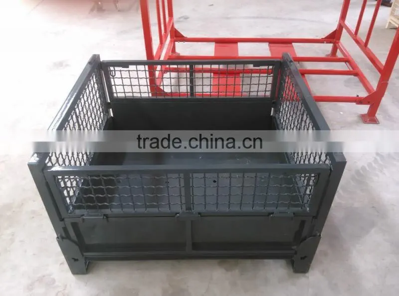 folding steel heavy duty wire container pallet cage