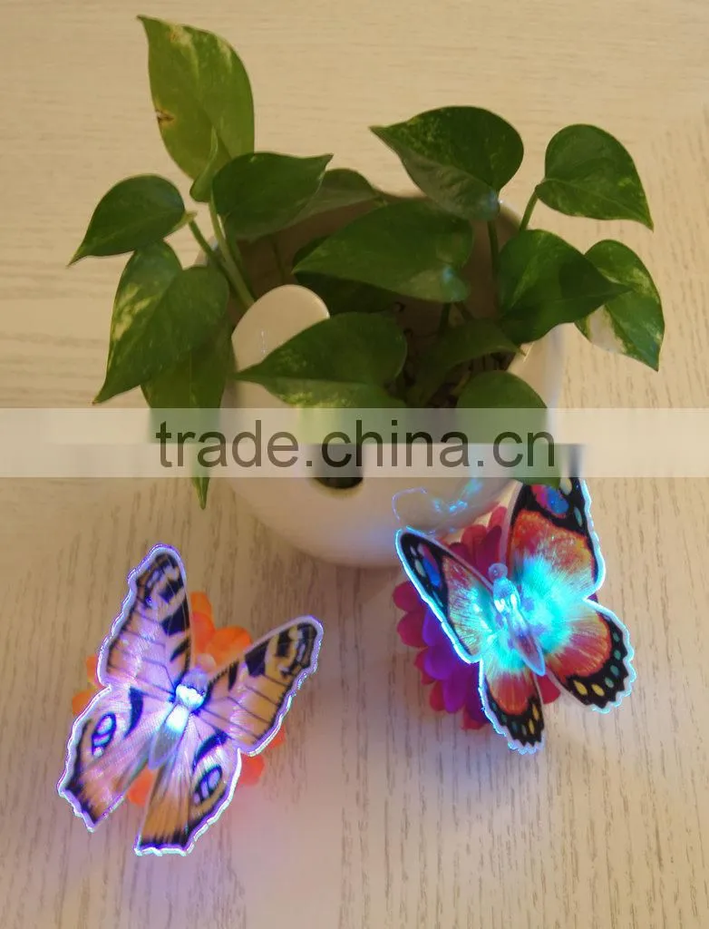 fiber optic butterfly Flashing Multi-Color Changing Fiber Optic LED Butterfly