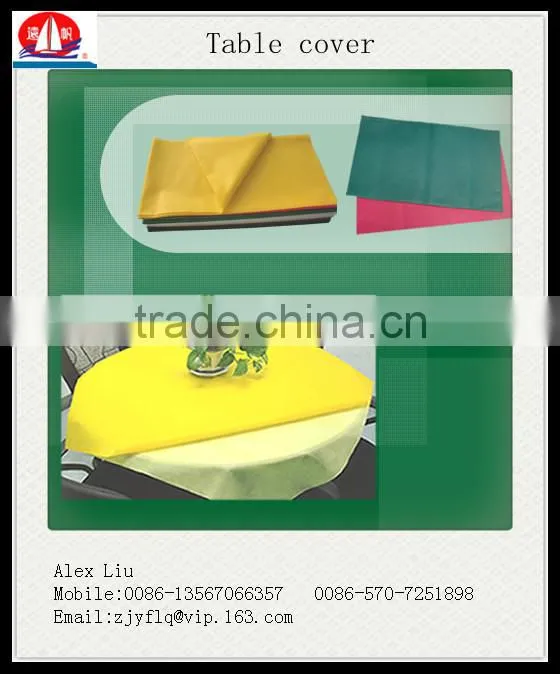 Environmental protection non woven table cover made in china zhejiang quzhou