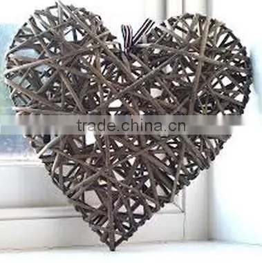 Christmas Red wicker heart For home decorations