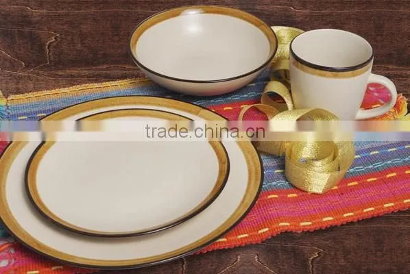 colorful solid ceramic dinner set design