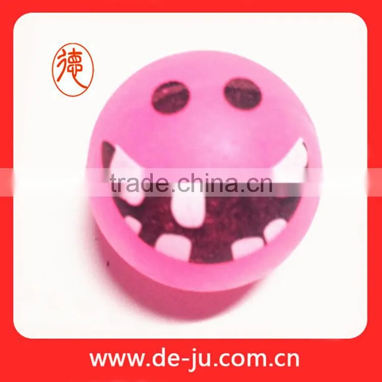 Special Design Glow Pink Emoji Bounce Back Ball