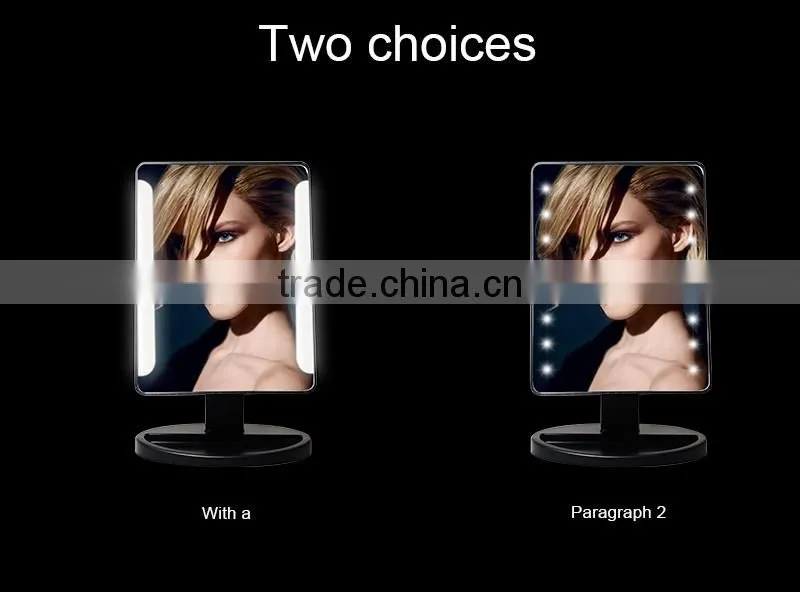 Wholesale 16 lights Vanity Led lighted mirror desktop make up mirror with led light