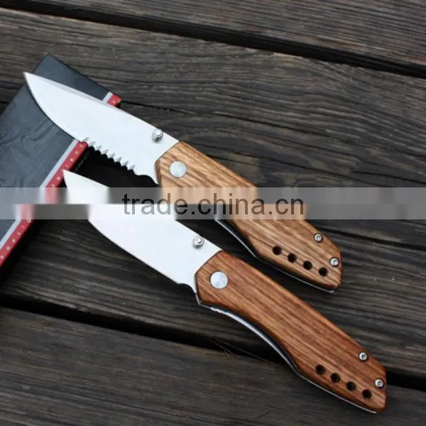 Custom wooden multifunction blade knife,outdoor survival tool knife