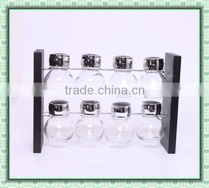 6pcs 100ml glass spice jar set