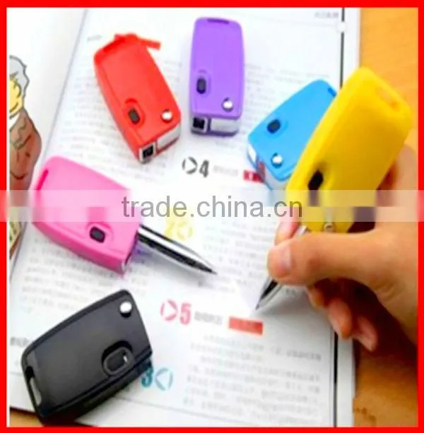 led light creative car key ball pen