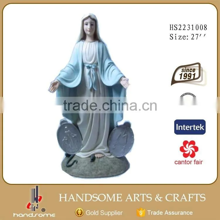 Christian Craft-colourful Resin Religious Statue virgin mary statues