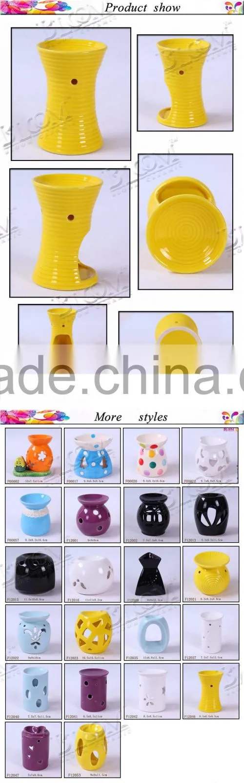ceramic yellow oil burners for tealight candles craft