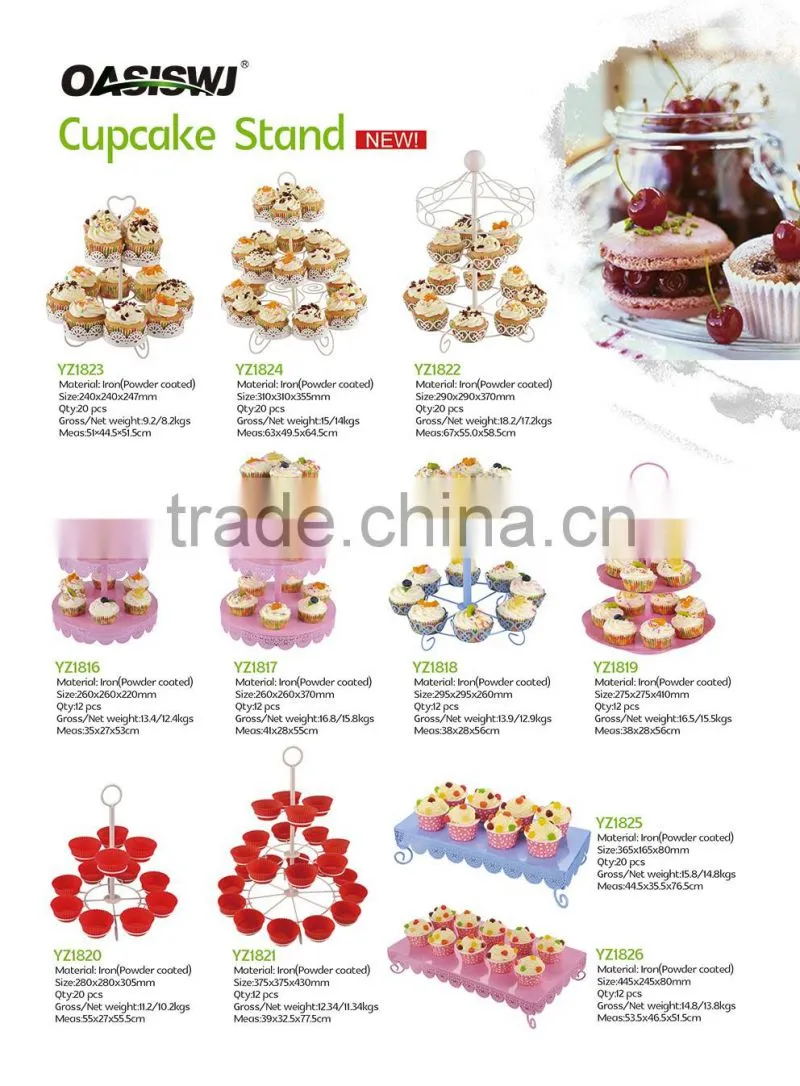 New 3 Tier chrome plate cupcake stand wedding cake stand,mental cupcake stand