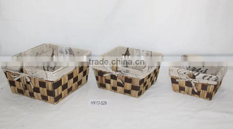 2015 High Quality Maize String Woven Storage Basket