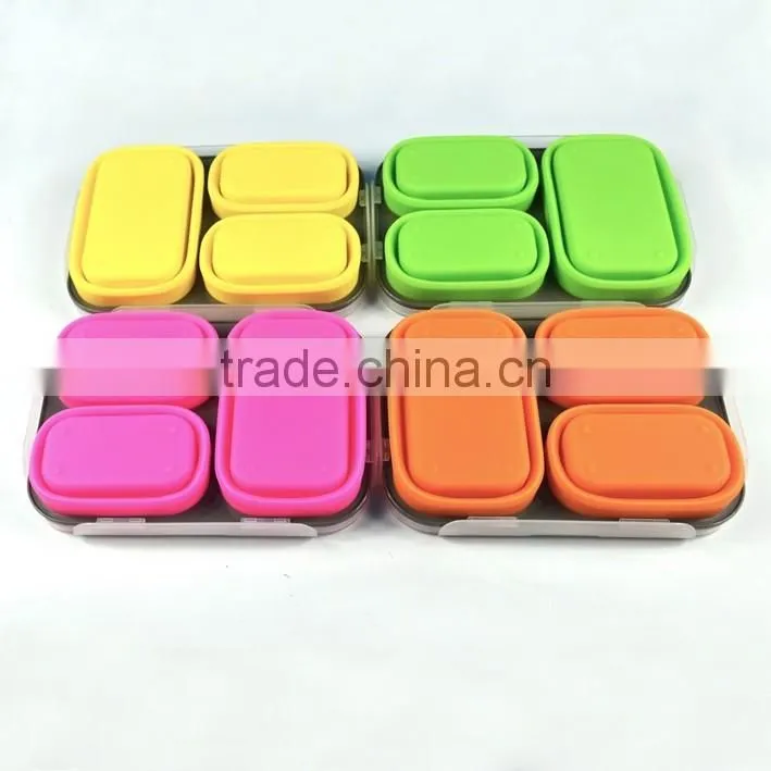 Silicone Food Storage Lunch Box Containers