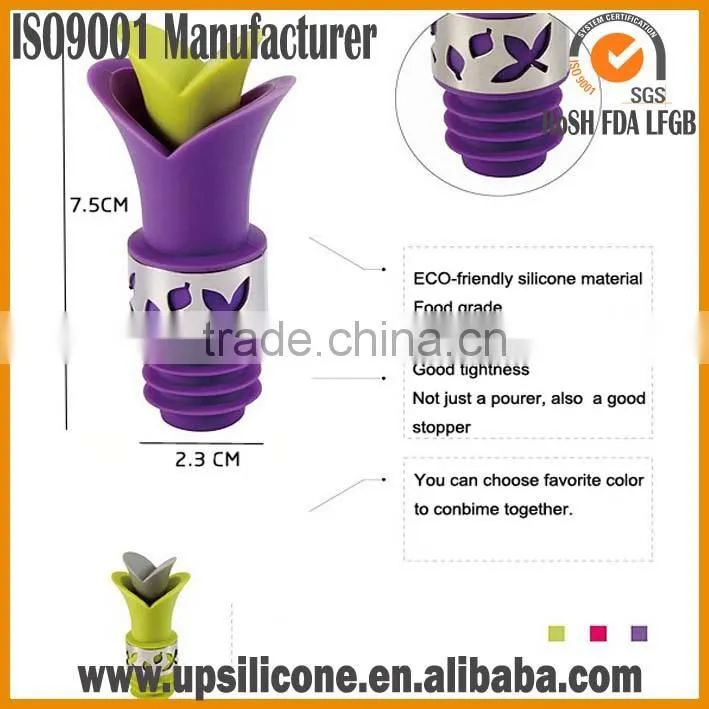 new design silicone rubber wine bottle stopper