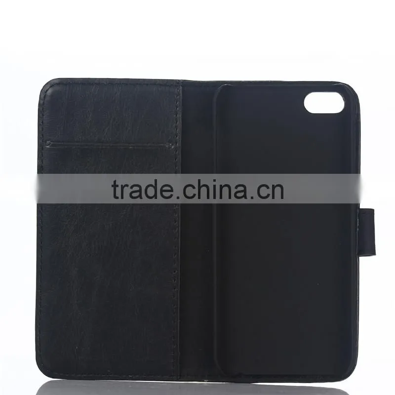 High quality crazy-horse PU card bumper/pocket cell phone case for Iphone
