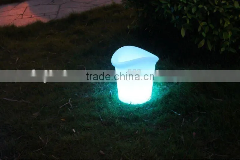 Rechargeable colorful decorative plastic led bucket