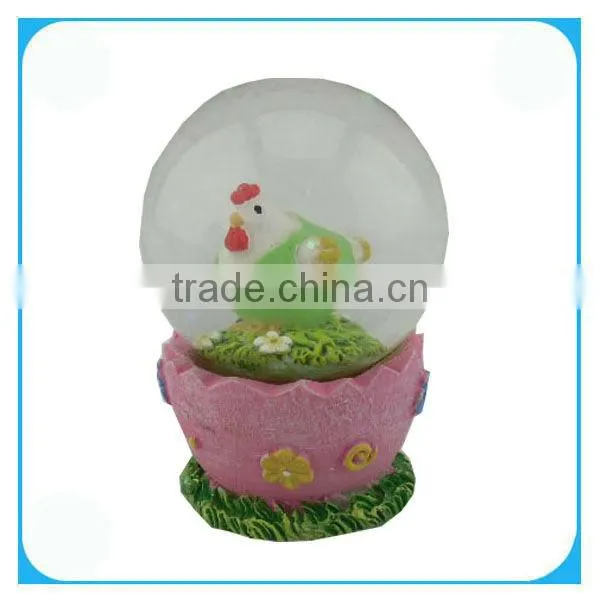 Resin Chicken Musical Snow Globe
