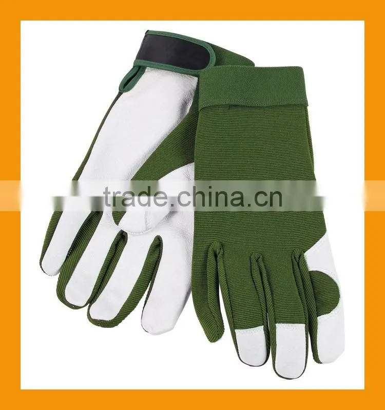 Heavy Duty Pigskin Leather Palm Gardening Gloves