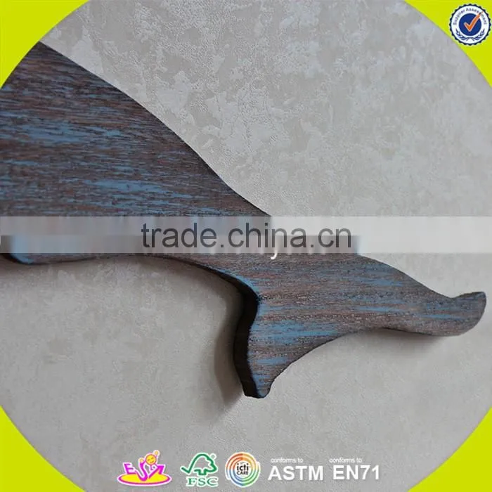 2017 New design home decorations wooden wall hanging top fashion whale shape wooden wall hanging W09D016