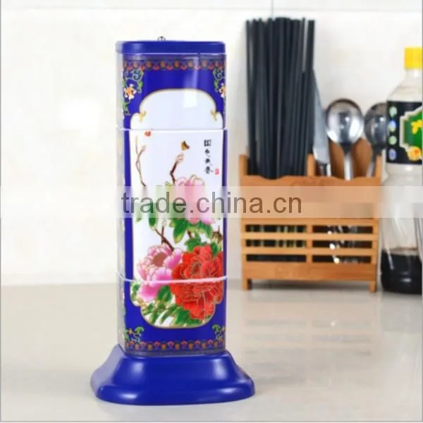 Home Kitchen Rotating Plastic Spice Sugar Flavor Seasoning Container Box Y