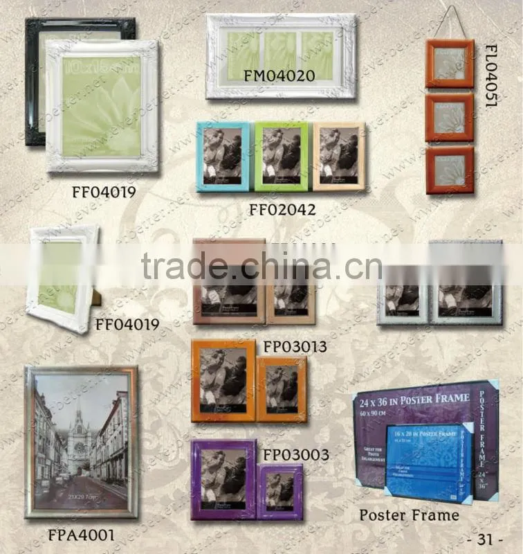 Country style decorative elegant hand finished solid Wood Photo Frame