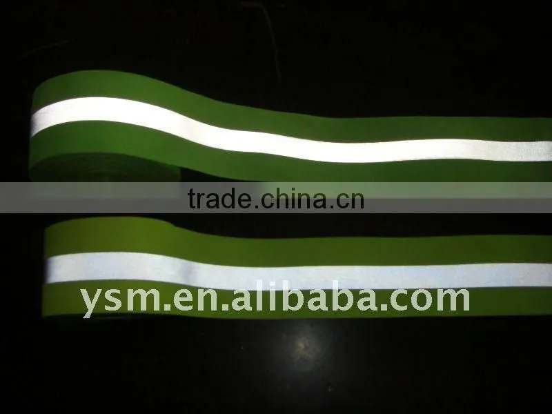 Eco friendly and high visibility reflective webbing sewing on the safty clothing or shoes