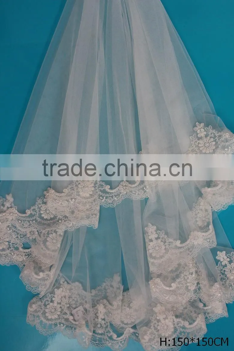 wedding decoration material face veil, cathedral wedding veil