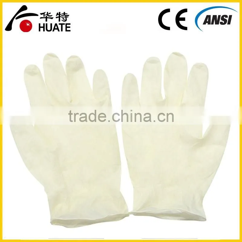 Shenzhen supply disposable industiral medical examation latex gloves