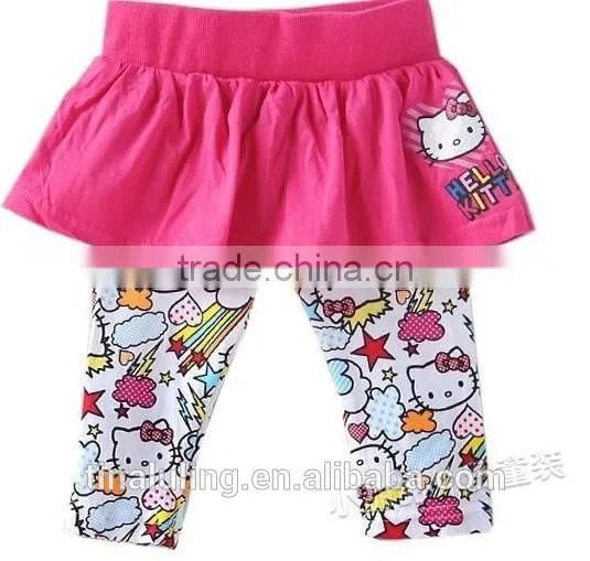 fashion baby girls kitty legging-skirts children leggings and tights