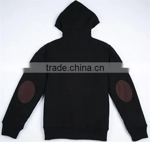 100% Cotton Men Hooded Cardigan Sweater Knitting Machine Price