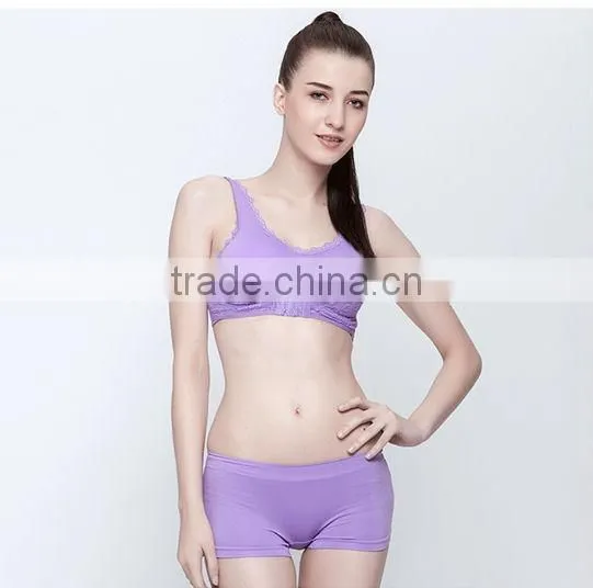 Factory Provide New Style Sex Seamless bf Bra Panty Set