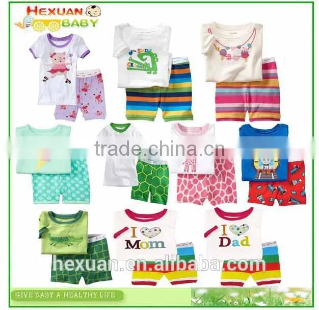 new style wholesale Printed 100% Cotton Baby Pajamas