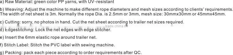 2.0mx3.0m PP container net