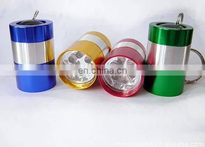 led projection logo keychain 6led torch flashlight