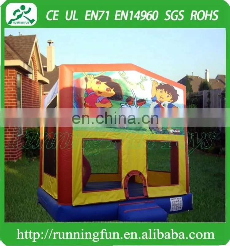 Castle Type Used Commercial Inflatable Bouncers For Kids, Air Bouncer Inflatable Trampoline For Sale