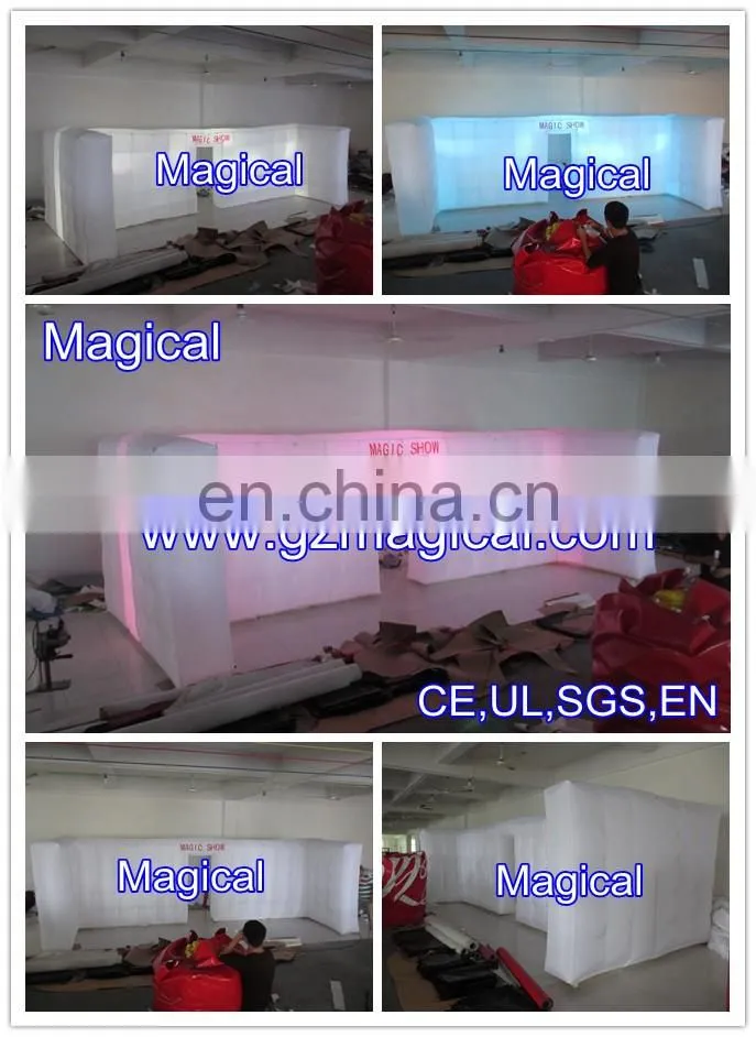 temporary indoor cube inflatable air wall partitions