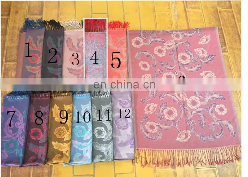 woman silky polyester scarf viscose jacquard wholesale scarf hijab