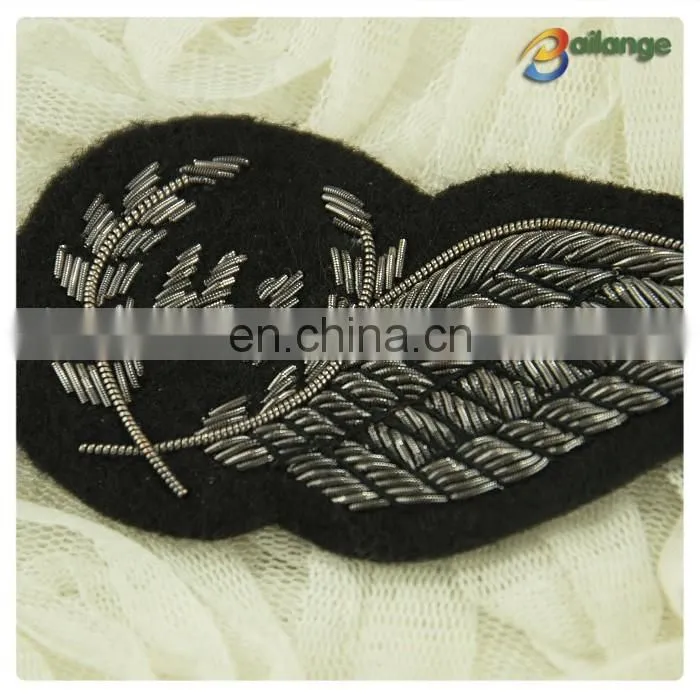 Brilliant high quality custom 100% handmade military bullion badges for uniform