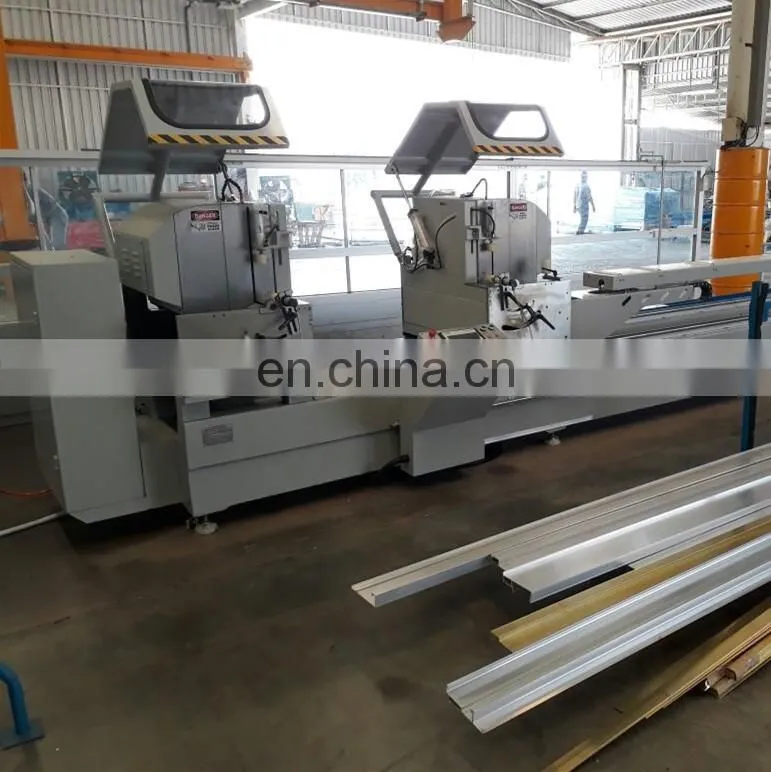 Latest Window and Door Making Machine CNC Control Automatic Double Head Cutting Saw for Aluminum Profile