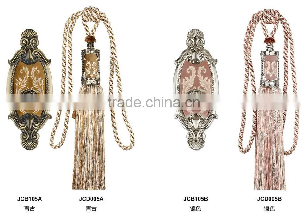 The New Rococo style--Bronze and golden,curtain tassel fringe,wholesale tassels,tassel and fringe