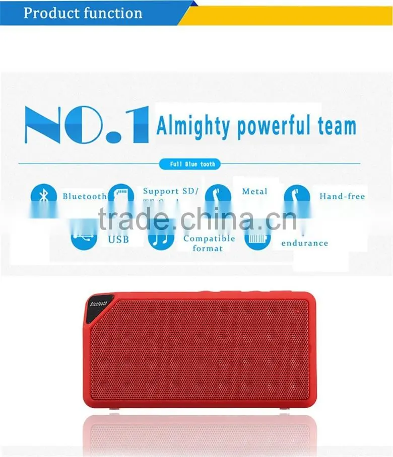 2016 mini rectangle card slot popular LC- X3 bluetooth speaker