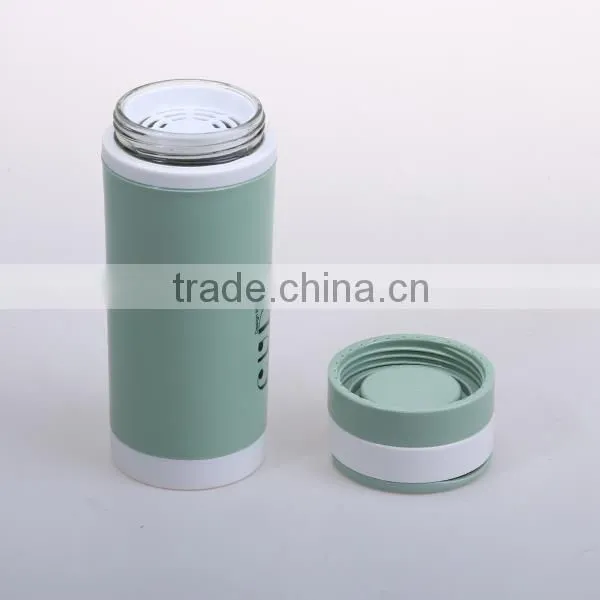 hot sale 420ML student sport Plastic water bottles with strainer