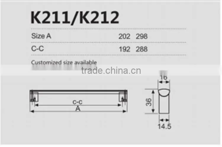 Furniture(Cupboard) Pull Handle Chrome Plated Aluminum Pull Handle