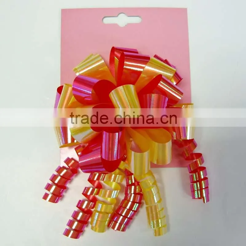 Holographic Red Curling Ribbon Bow for Christmas/party/holiday decoration