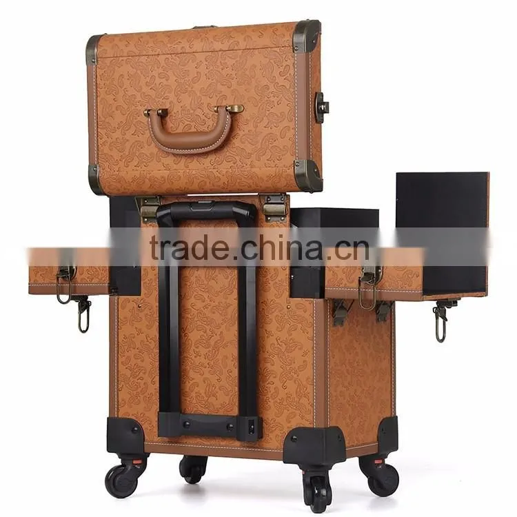 PVC makeup case hairdressing case with wheels