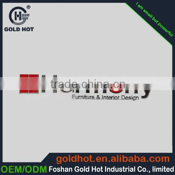 adhesive metal logo And 3d sticker accept customized design