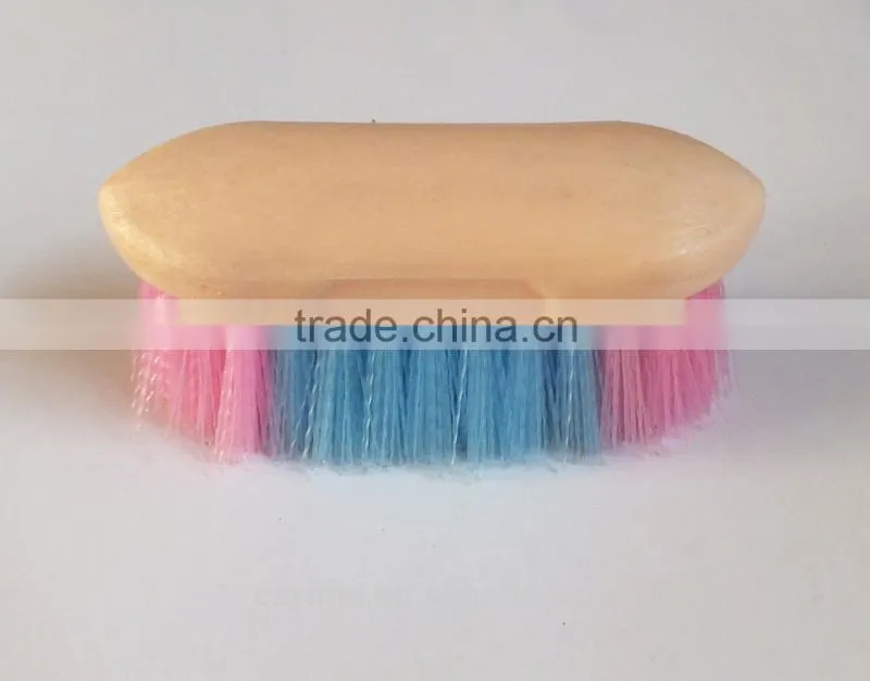 plastic horse dandy brush with glitter bristle for cleaning