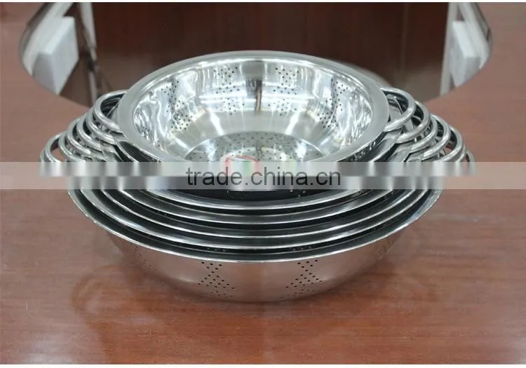 Professional Stainless Steel Kitchen Tool wash colander fine mesh stainless steel strainer manufacturer