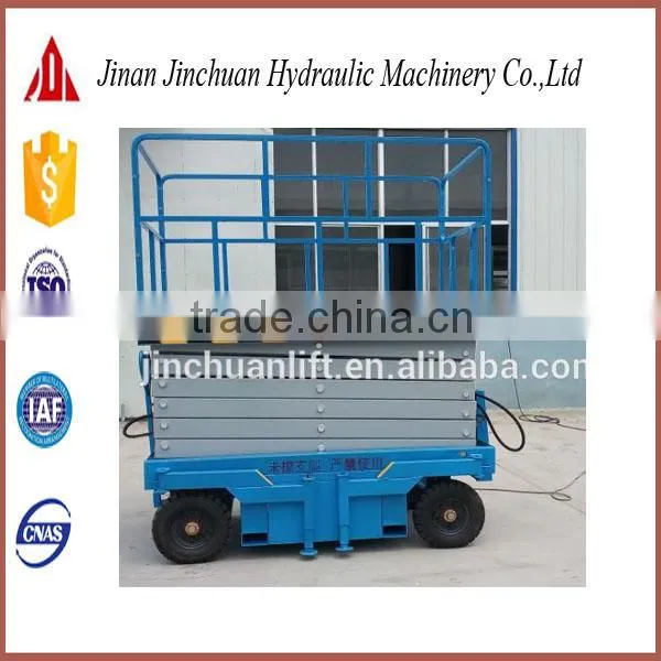 14m 300kg Mobile scissor hydraulic platform lift